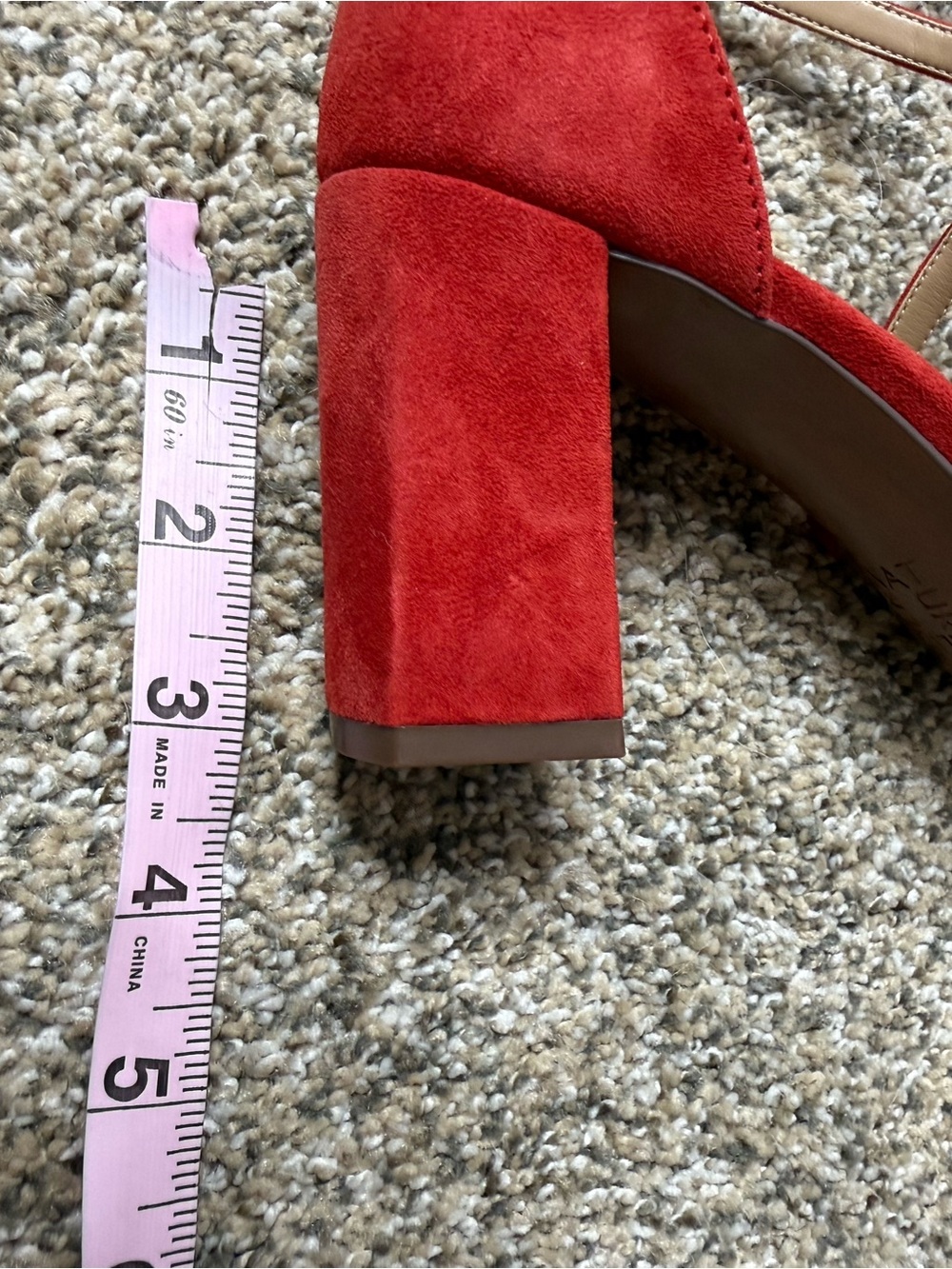 Naturalizer Red tiff Suede Strappy Heels with Ankle Buckle - Picture 10 of 10